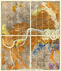 Stanfords Geological Library Map Of London And Its Suburbs 1878