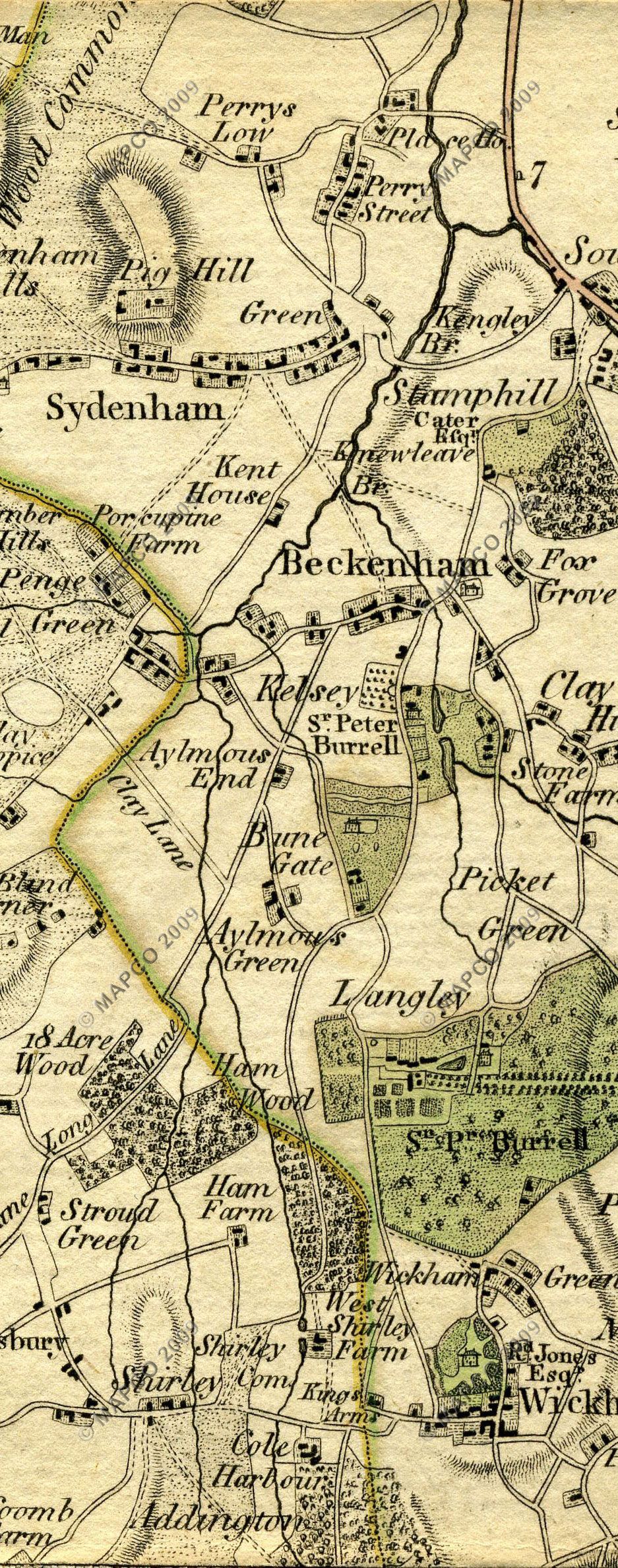 The Country Twenty-Five Miles Round London Planned From A Scale Of One Mile To An Inch By William Faden 1789.