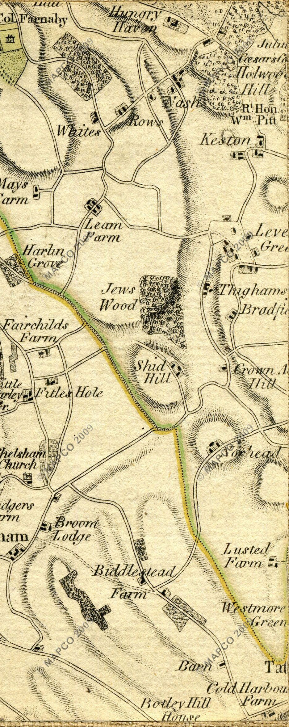 The Country Twenty-Five Miles Round London Planned From A Scale Of One Mile To An Inch By William Faden 1789.