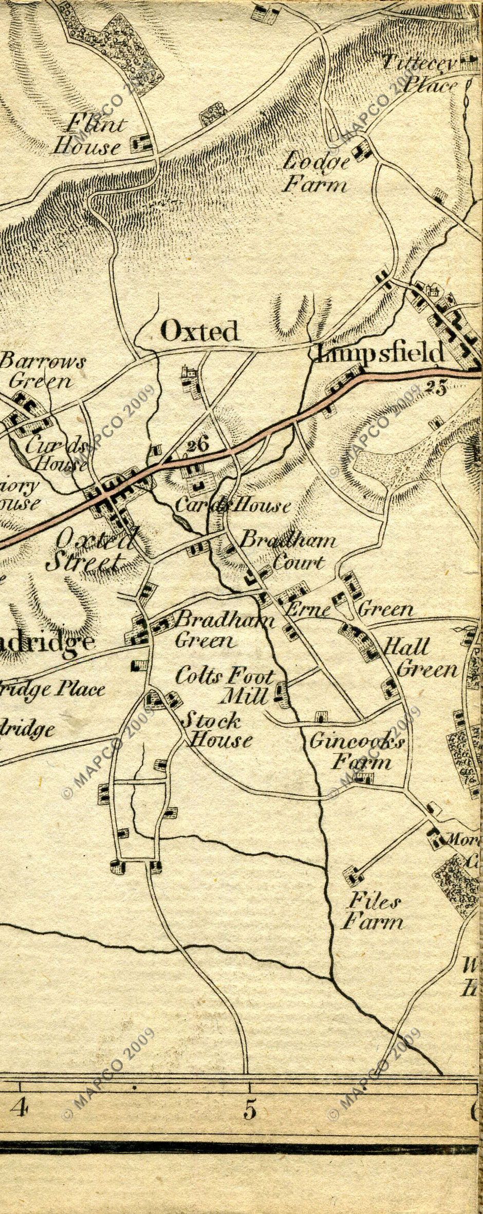 The Country Twenty-Five Miles Round London Planned From A Scale Of One Mile To An Inch By William Faden 1789.