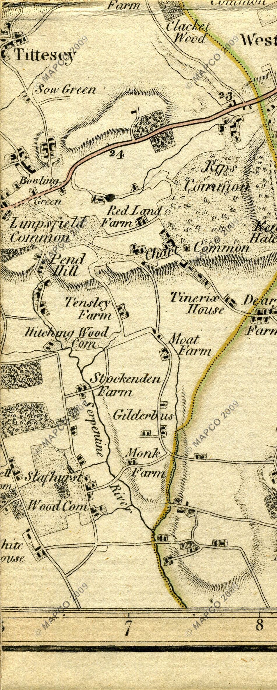 The Country Twenty-Five Miles Round London Planned From A Scale Of One Mile To An Inch By William Faden 1789.