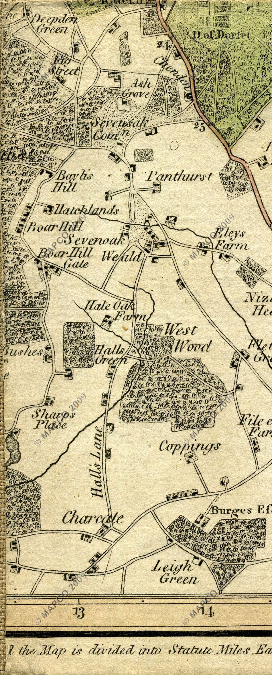 The Country Twenty-Five Miles Round London Planned From A Scale Of One Mile To An Inch By William Faden 1789.