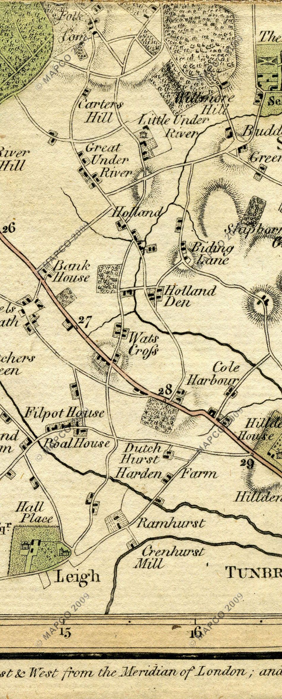 The Country Twenty-Five Miles Round London Planned From A Scale Of One Mile To An Inch By William Faden 1789.