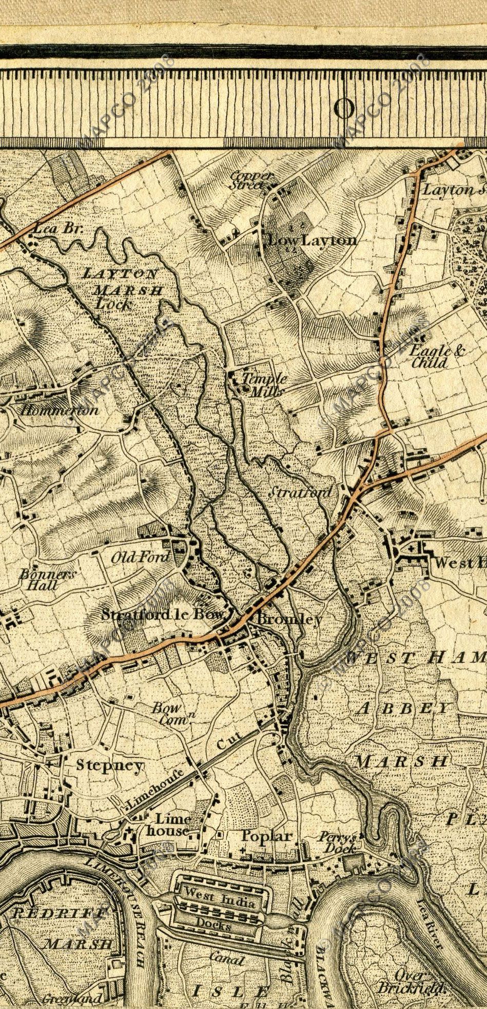 An Entirely New & Accurate Survey Of The County Of Kent, With Part Of The County Of Essex, by William Mudge, 1801.