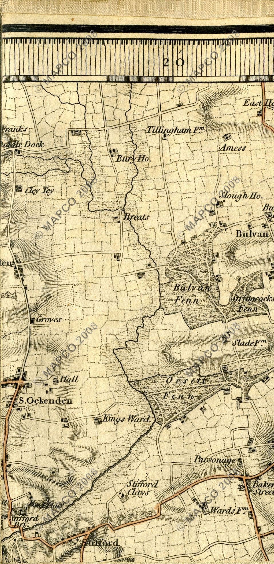 An Entirely New & Accurate Survey Of The County Of Kent, With Part Of The County Of Essex, by William Mudge, 1801.