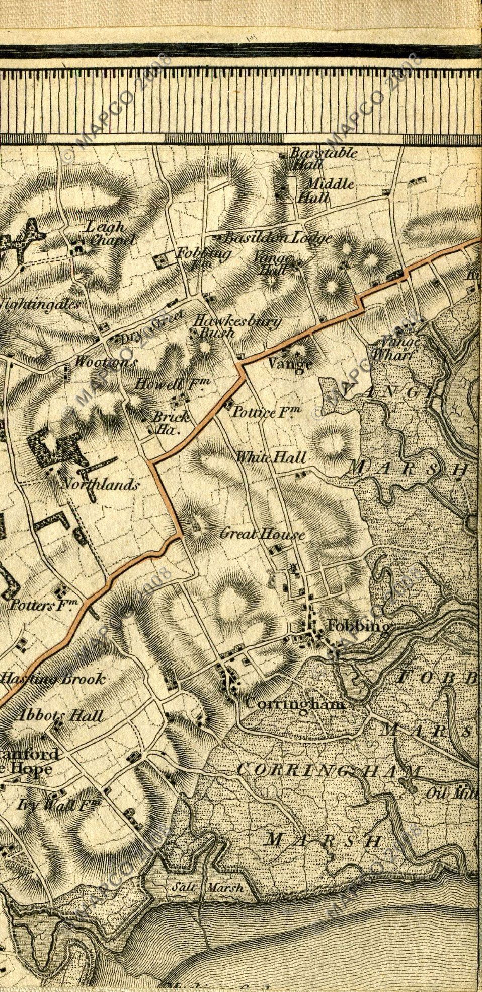 An Entirely New & Accurate Survey Of The County Of Kent, With Part Of The County Of Essex, by William Mudge, 1801.