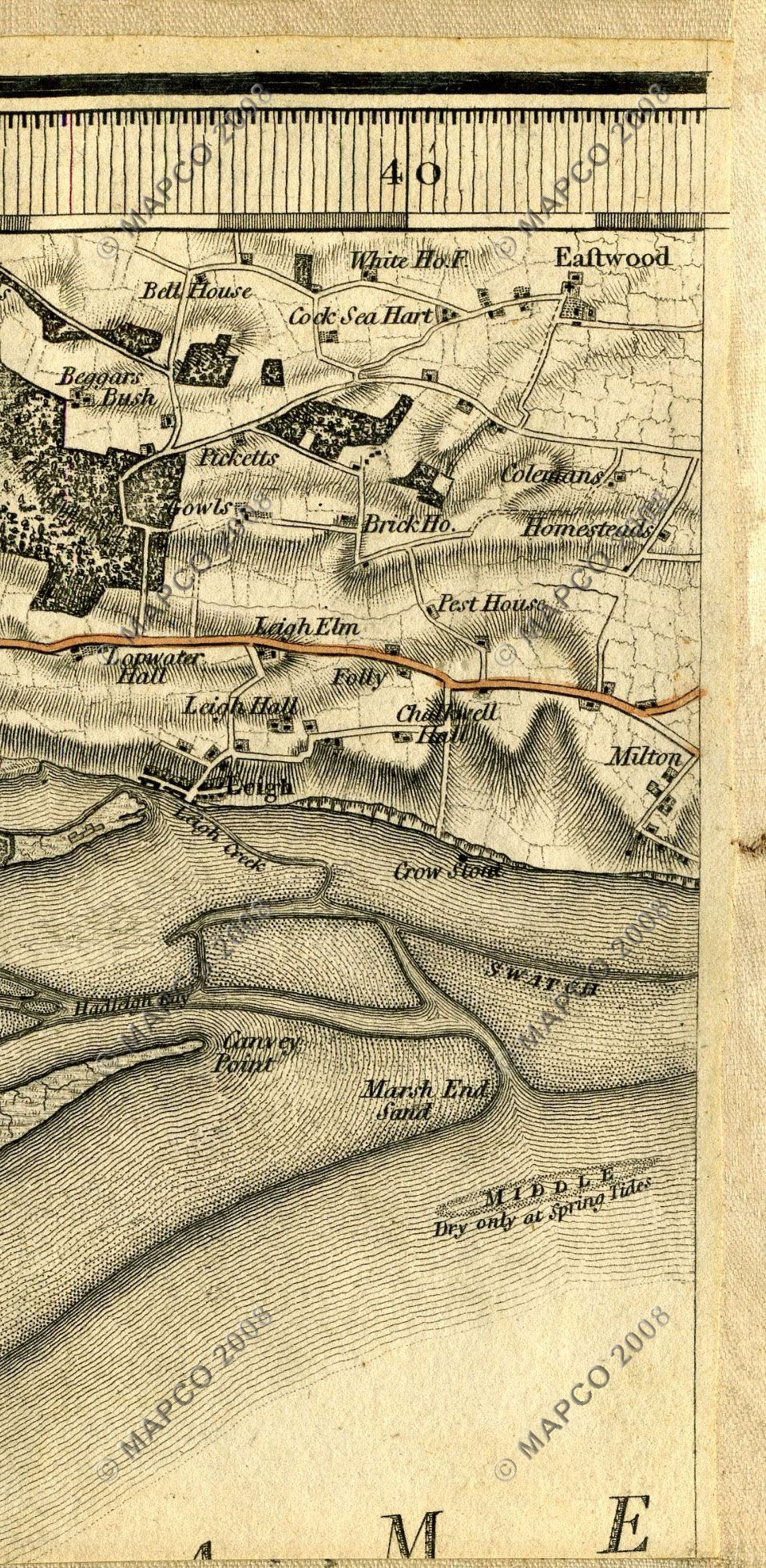 An Entirely New & Accurate Survey Of The County Of Kent, With Part Of The County Of Essex, by William Mudge, 1801.