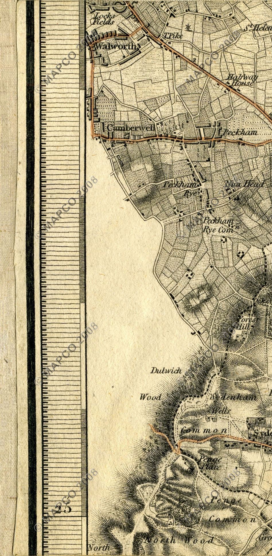 An Entirely New & Accurate Survey Of The County Of Kent, With Part Of The County Of Essex, by William Mudge, 1801.