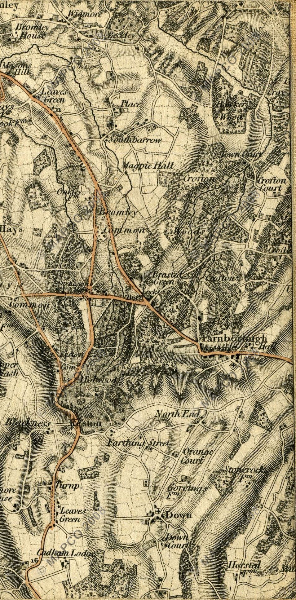 An Entirely New & Accurate Survey Of The County Of Kent, With Part Of The County Of Essex, by William Mudge, 1801.