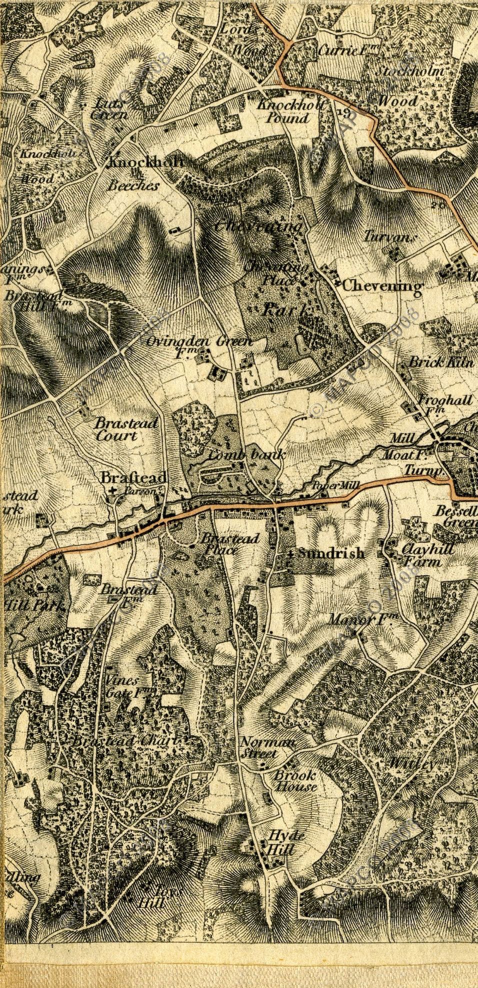 An Entirely New & Accurate Survey Of The County Of Kent, With Part Of The County Of Essex, by William Mudge, 1801.