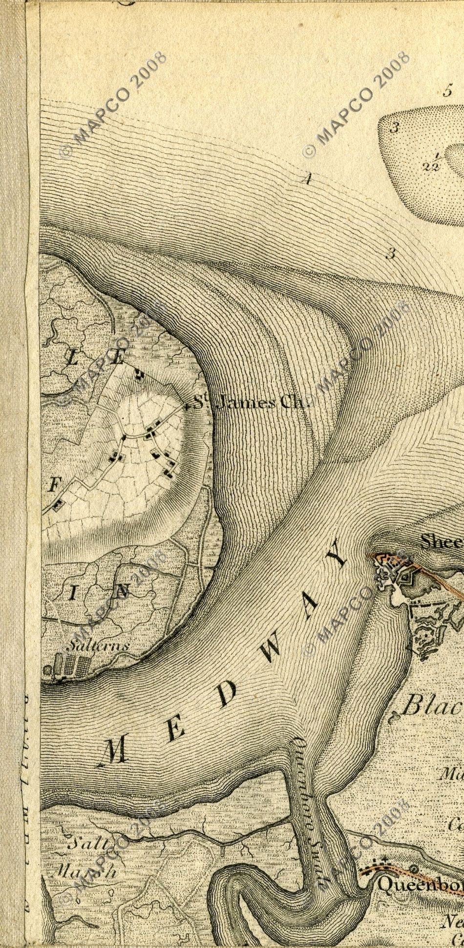 An Entirely New & Accurate Survey Of The County Of Kent, With Part Of The County Of Essex, by William Mudge, 1801.