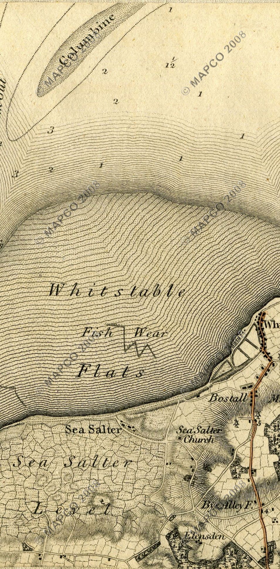 An Entirely New & Accurate Survey Of The County Of Kent, With Part Of The County Of Essex, by William Mudge, 1801.