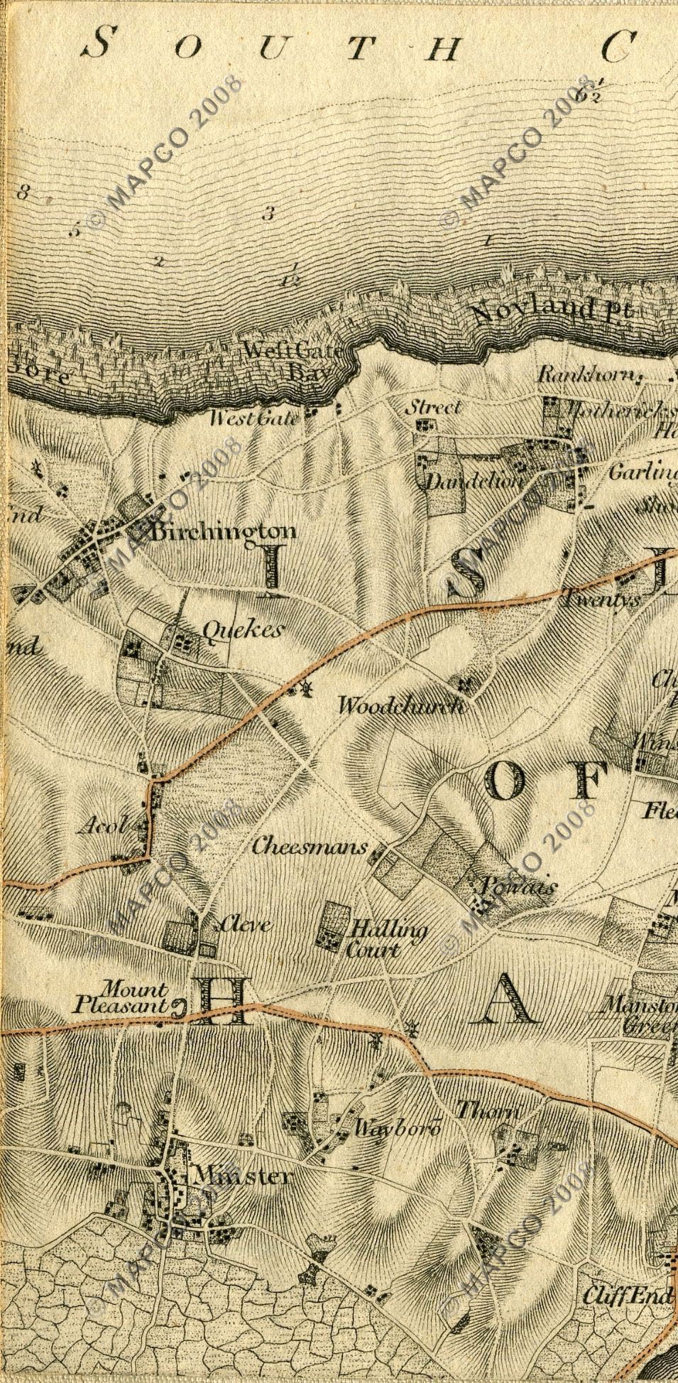 An Entirely New & Accurate Survey Of The County Of Kent, With Part Of The County Of Essex, by William Mudge, 1801.