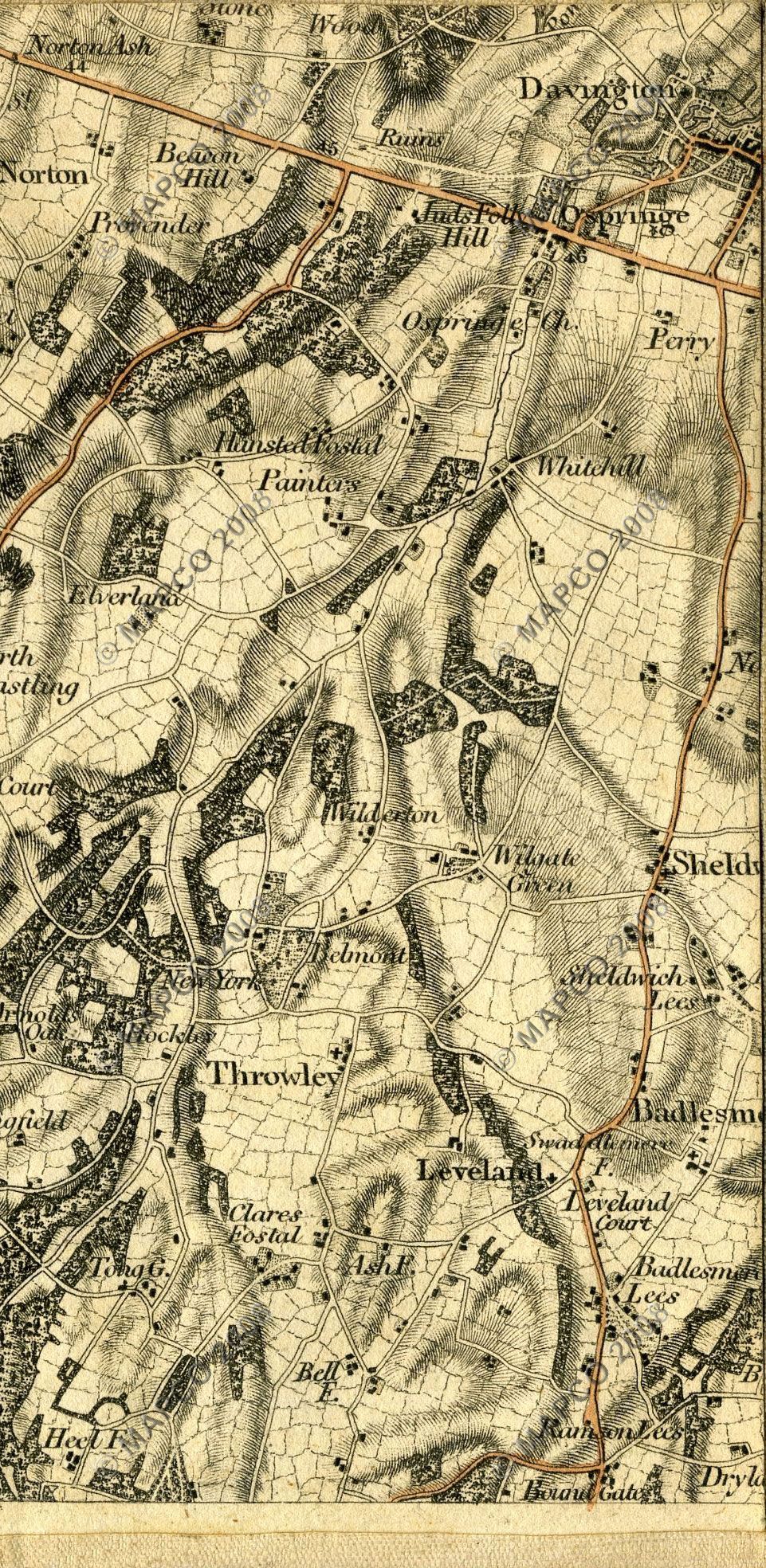 An Entirely New & Accurate Survey Of The County Of Kent, With Part Of The County Of Essex, by William Mudge, 1801.