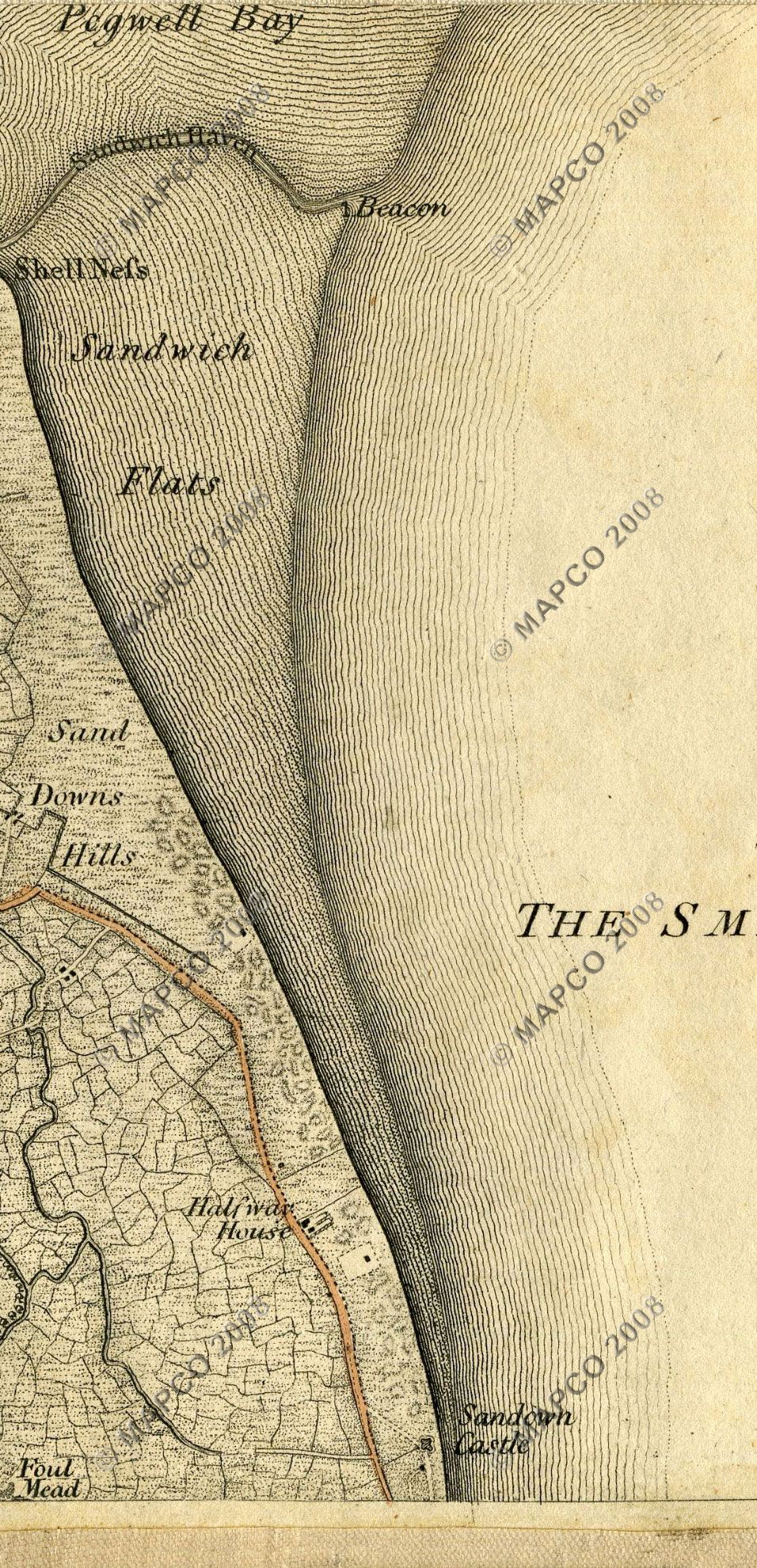 An Entirely New & Accurate Survey Of The County Of Kent, With Part Of The County Of Essex, by William Mudge, 1801.