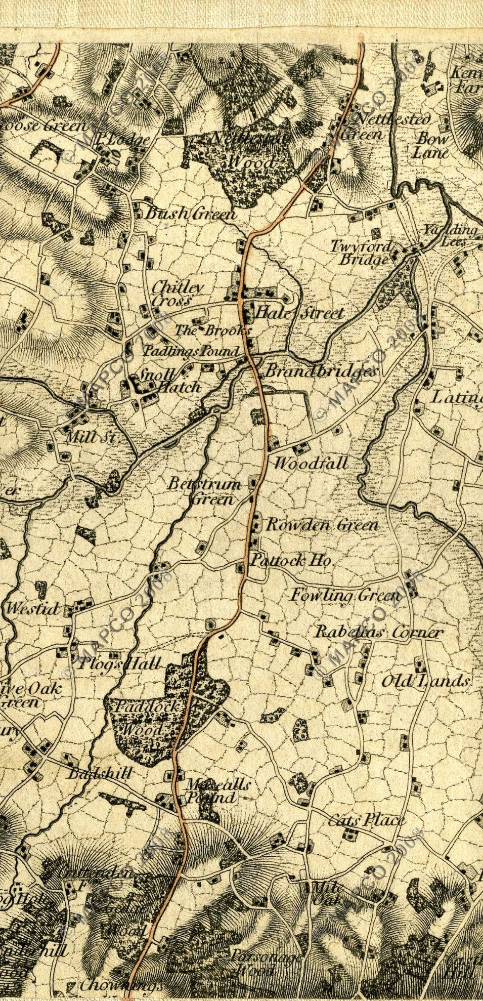 An Entirely New & Accurate Survey Of The County Of Kent, With Part Of The County Of Essex, by William Mudge, 1801.