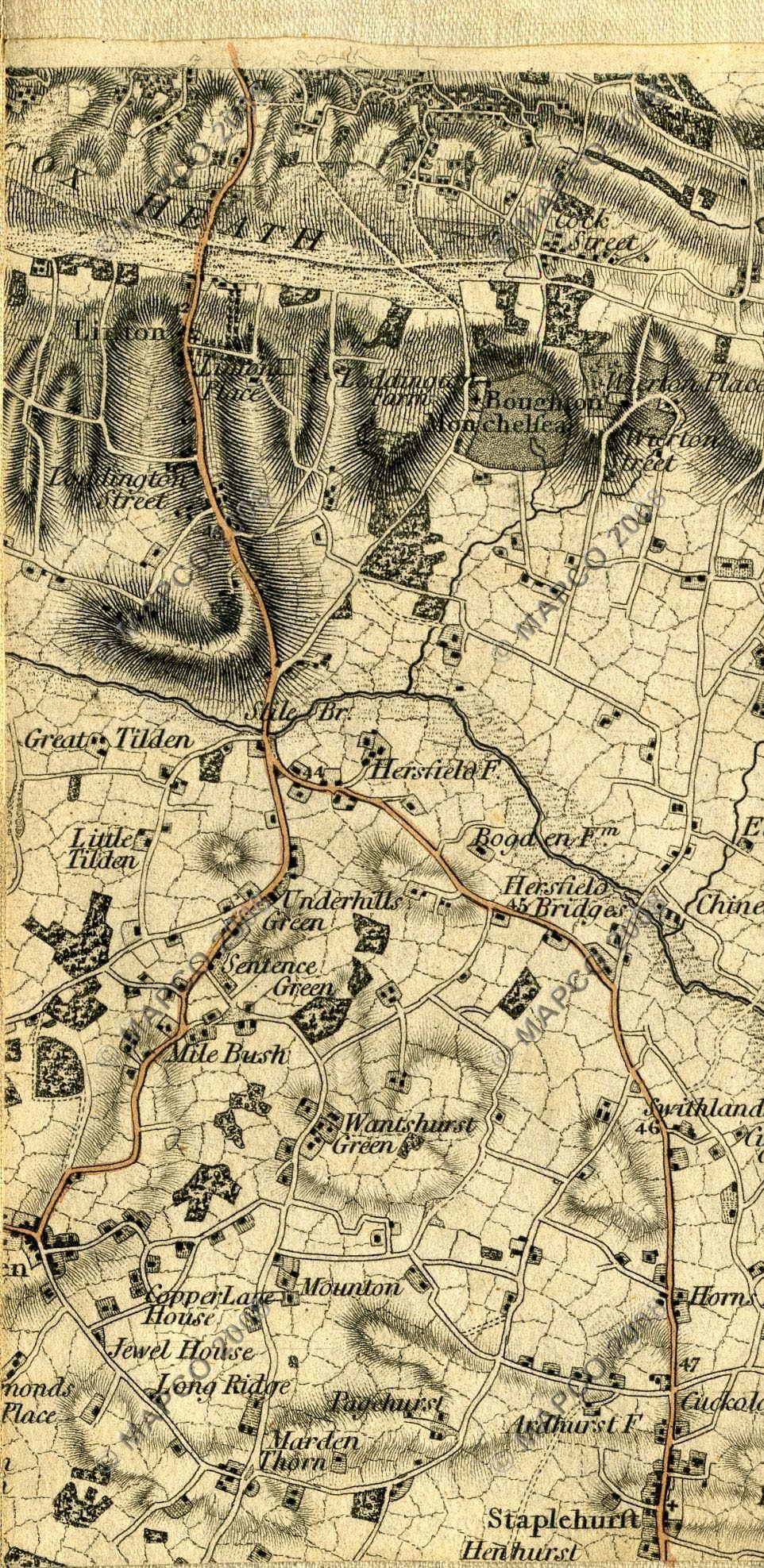 An Entirely New & Accurate Survey Of The County Of Kent, With Part Of The County Of Essex, by William Mudge, 1801.