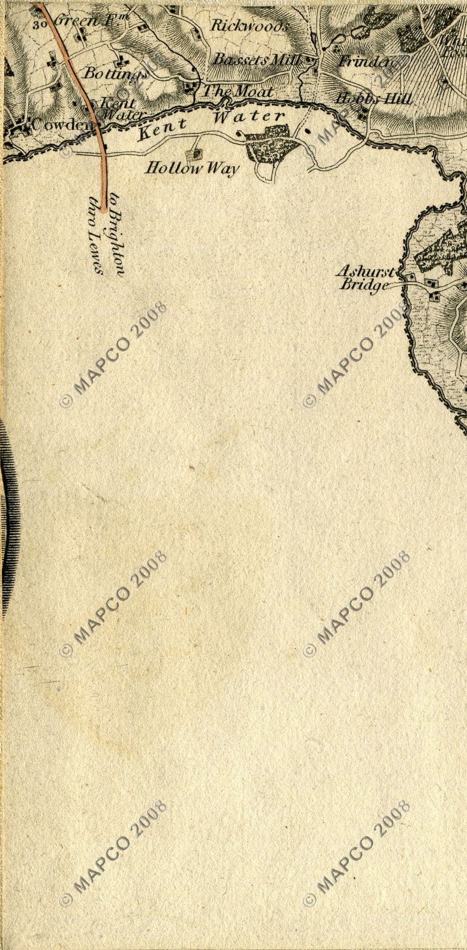 An Entirely New & Accurate Survey Of The County Of Kent, With Part Of The County Of Essex, by William Mudge, 1801.