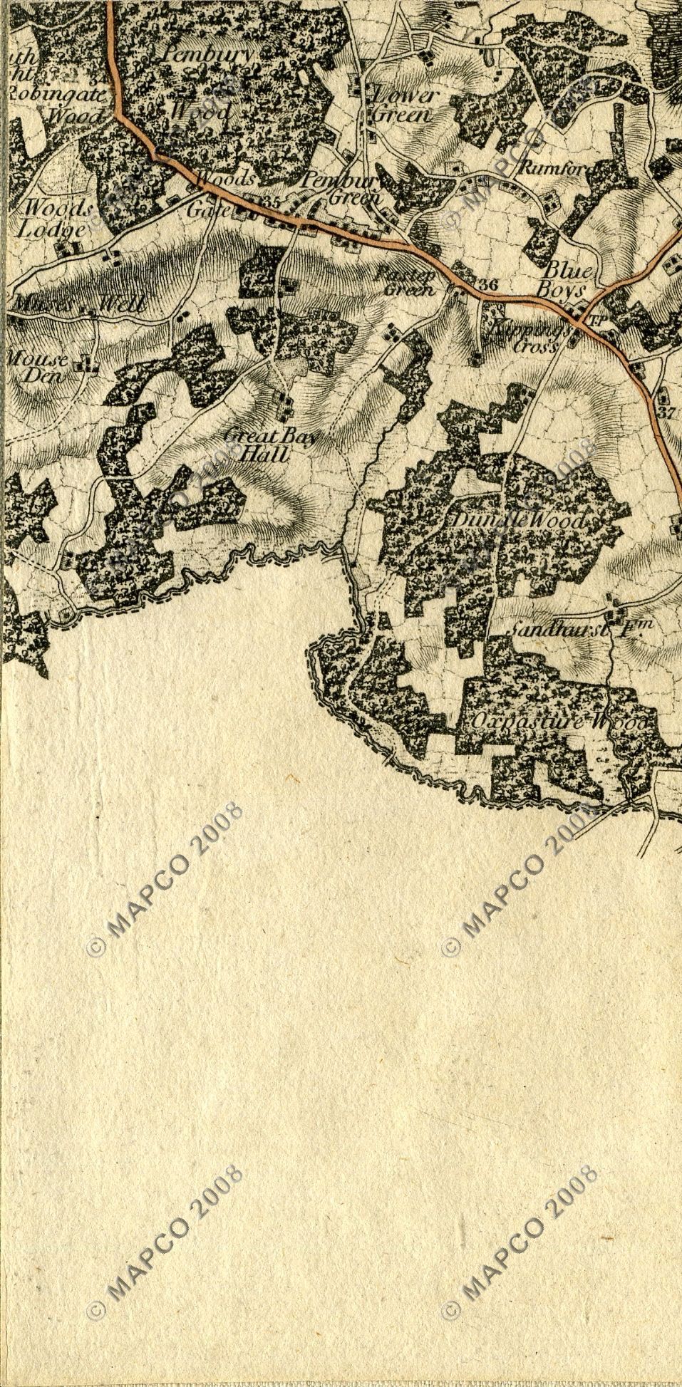 An Entirely New & Accurate Survey Of The County Of Kent, With Part Of The County Of Essex, by William Mudge, 1801.