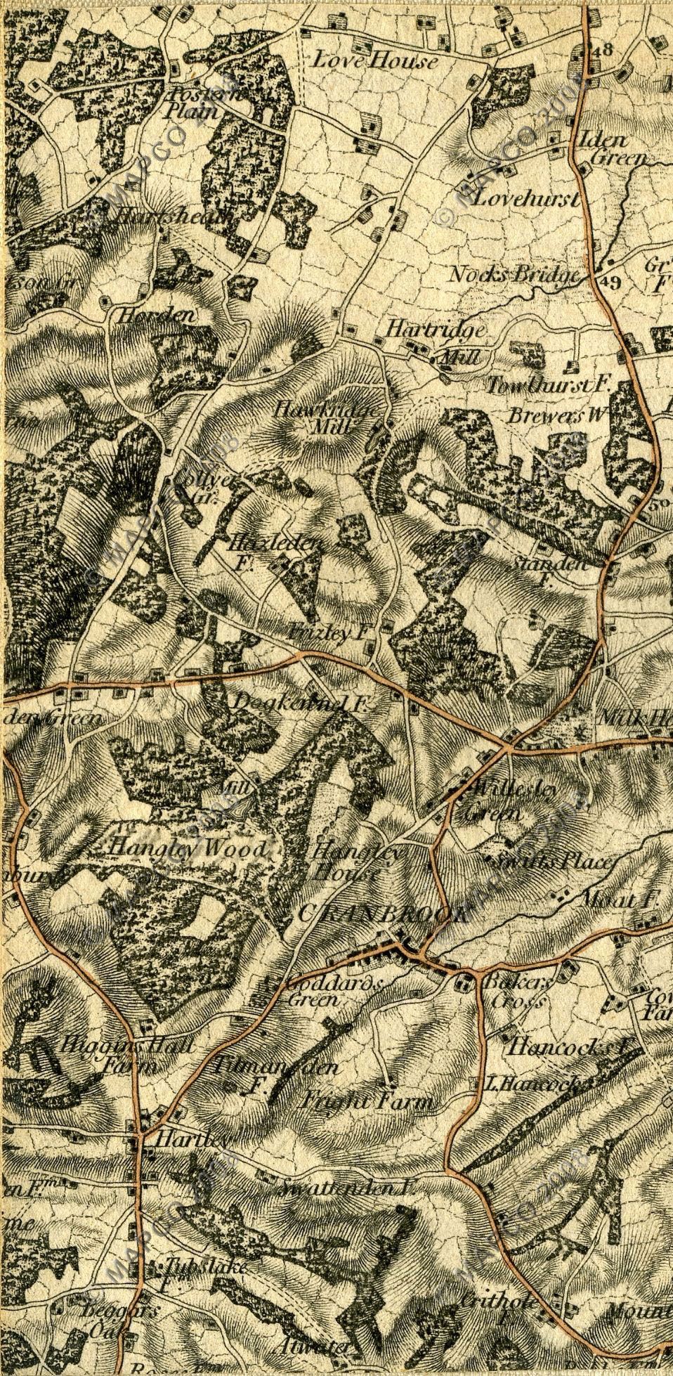 An Entirely New & Accurate Survey Of The County Of Kent, With Part Of The County Of Essex, by William Mudge, 1801.