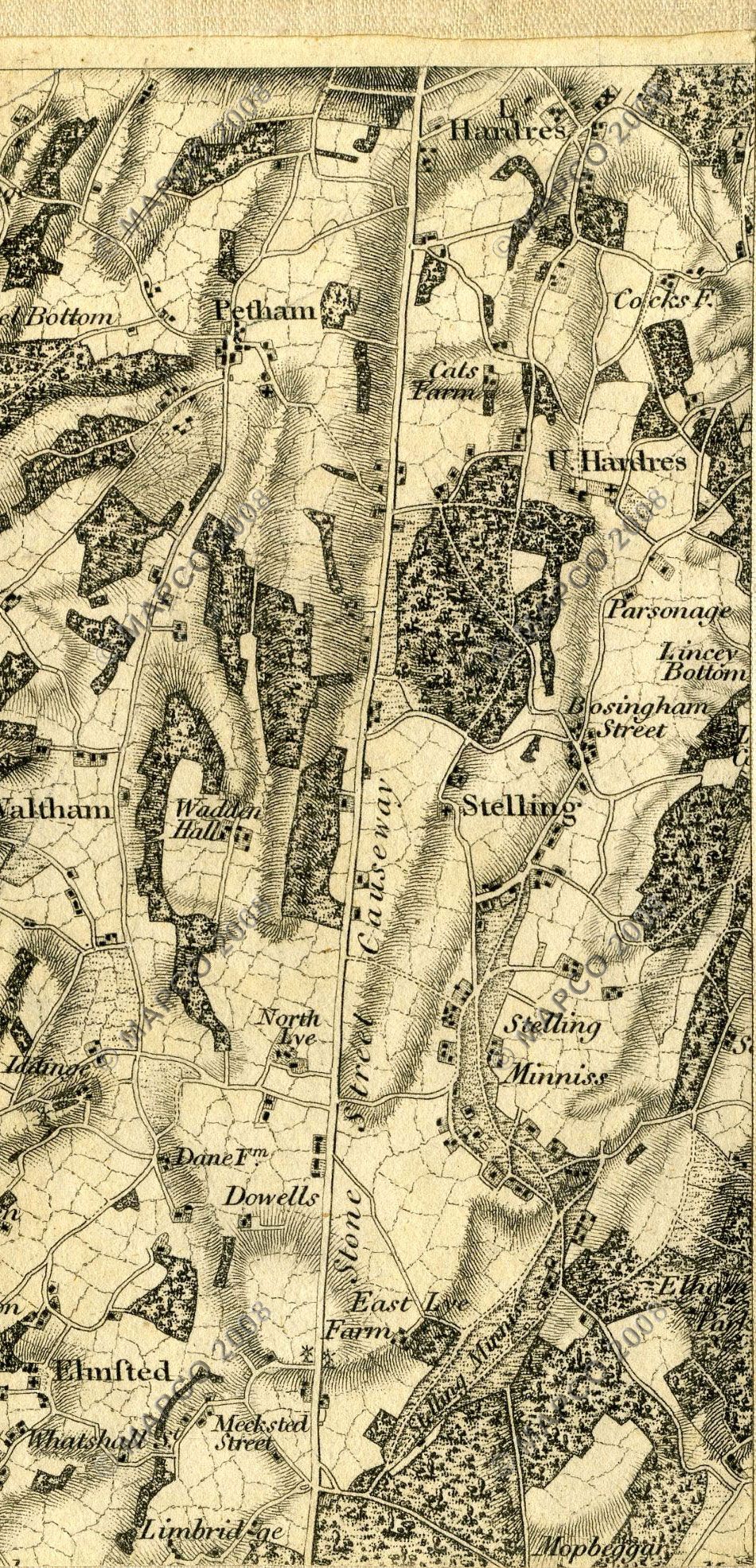 An Entirely New & Accurate Survey Of The County Of Kent, With Part Of The County Of Essex, by William Mudge, 1801.