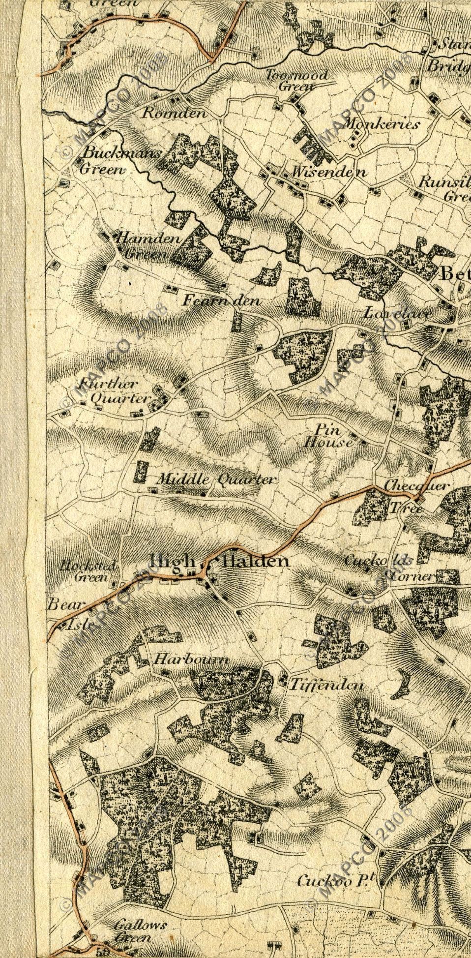 An Entirely New & Accurate Survey Of The County Of Kent, With Part Of The County Of Essex, by William Mudge, 1801.