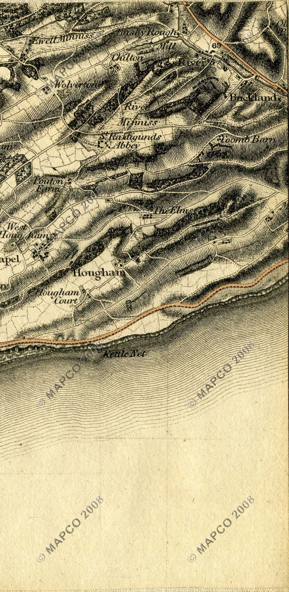 An Entirely New & Accurate Survey Of The County Of Kent, With Part Of The County Of Essex, by William Mudge, 1801.