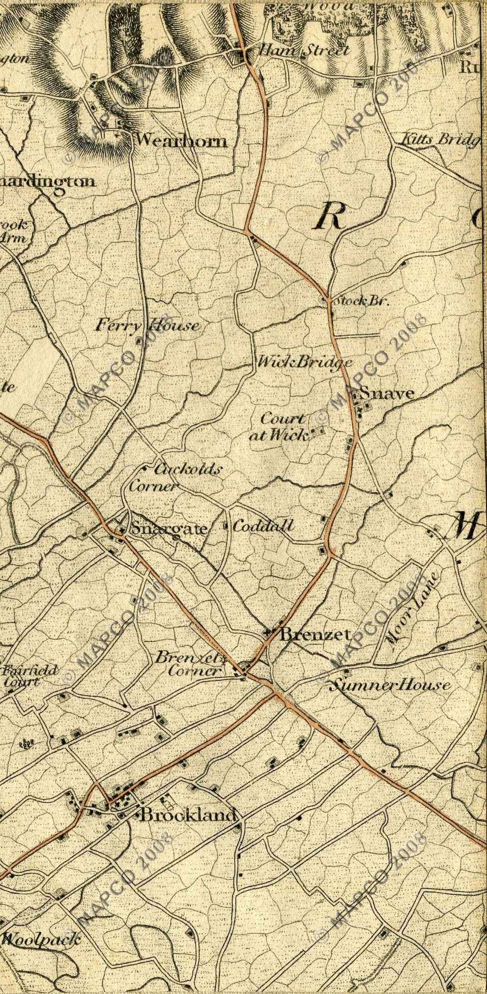 An Entirely New & Accurate Survey Of The County Of Kent, With Part Of The County Of Essex, by William Mudge, 1801.