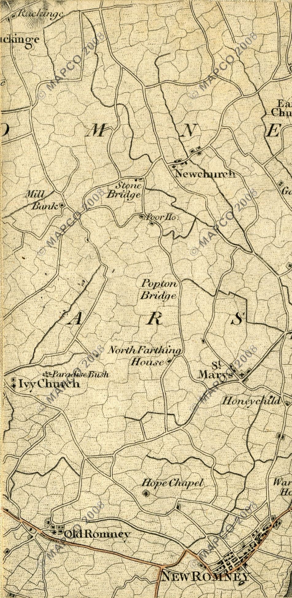 An Entirely New & Accurate Survey Of The County Of Kent, With Part Of The County Of Essex, by William Mudge, 1801.