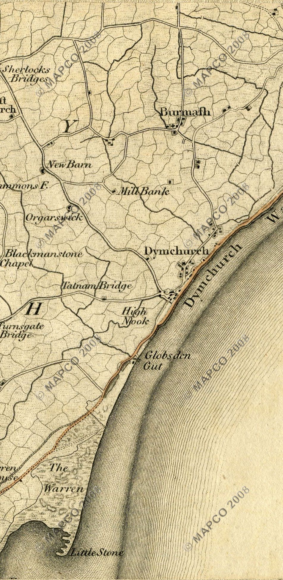 An Entirely New & Accurate Survey Of The County Of Kent, With Part Of The County Of Essex, by William Mudge, 1801.