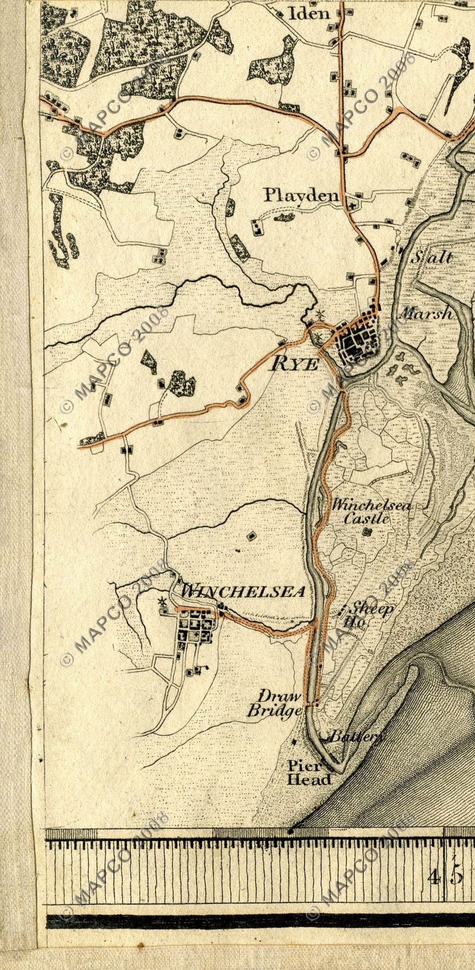 An Entirely New & Accurate Survey Of The County Of Kent, With Part Of The County Of Essex, by William Mudge, 1801.