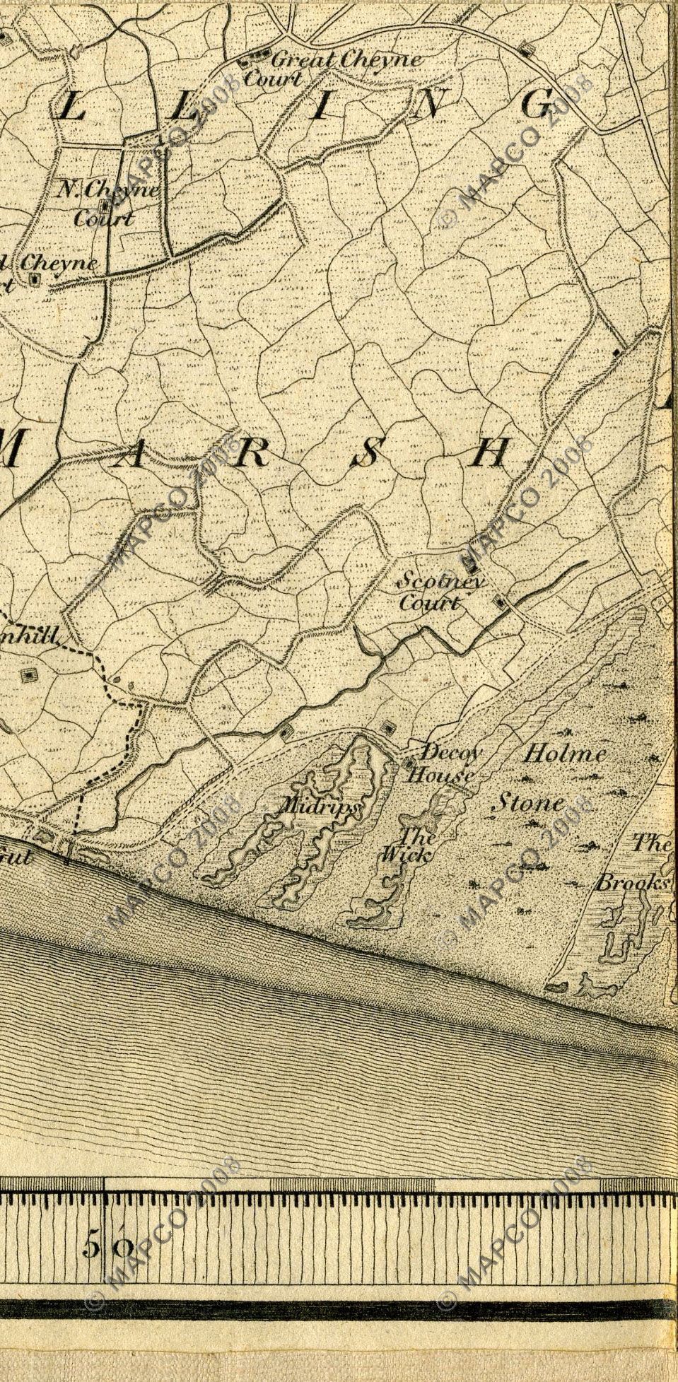 An Entirely New & Accurate Survey Of The County Of Kent, With Part Of The County Of Essex, by William Mudge, 1801.